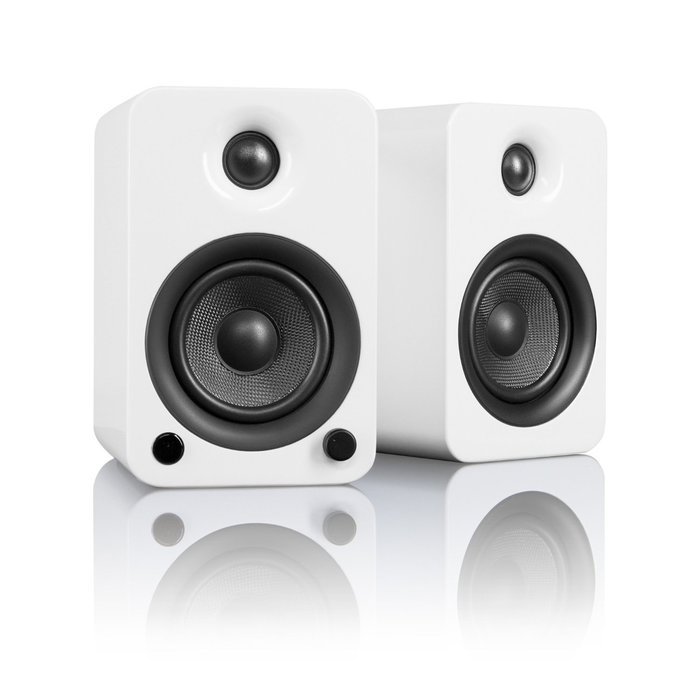 Kanto YU3 4" 2-Way Powered Bookshelf Speakers with aptX Bluetooth 4.0 - Matte White (YU3MW) N16