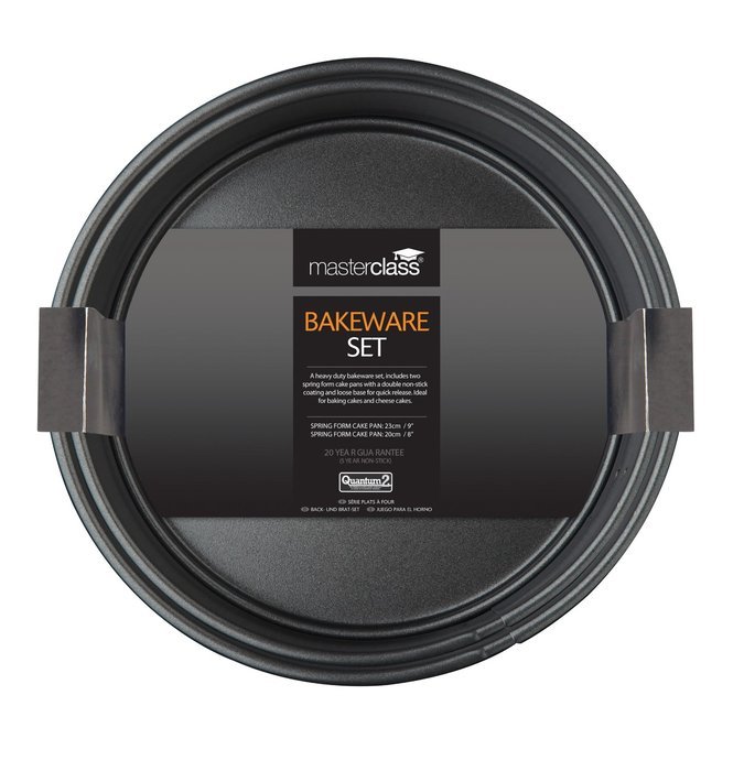 Master Class Non-Stick 9"(23cm) and 8"(20cm) Set of 2 Springform Cake Tins Pans KCMCHBSET3