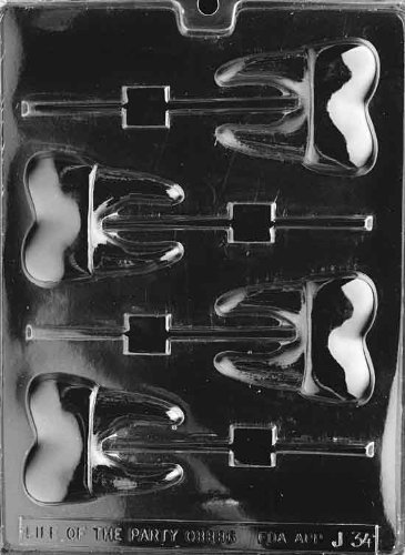 J034 Tooth Lolly Sucker Choclate Candy Mold Dentist - 3 Count