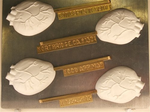 Human Heart Lollipop Chocolate Candy Mold H172 Halloween Chocolate Candy Mold