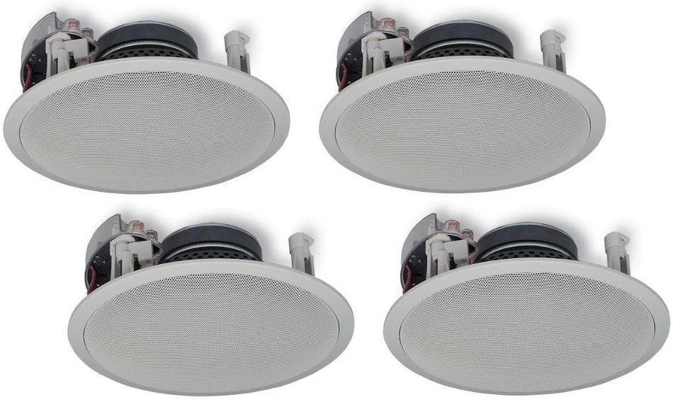 Yamaha Custom Easy-to-install In-Ceiling Flush Mount 2-Way 150 watts Natural Sound Speaker (Set of 4) with 8"...