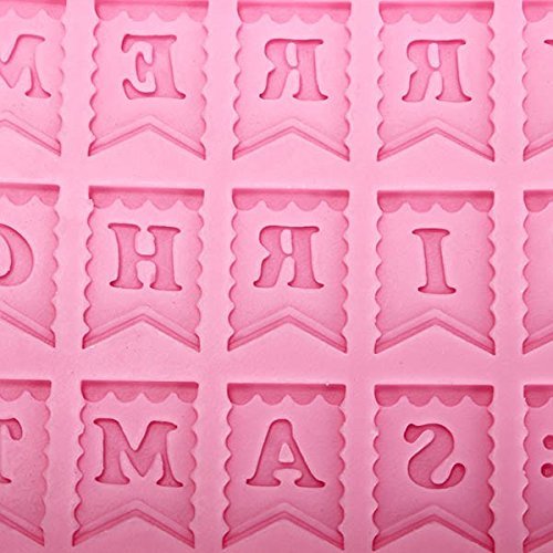 "dipshop Merry Christmas Flag Silicone Mold Fondant Cake Cookie Mould" shopping N3