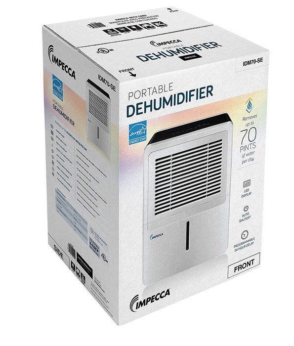 Impecca IDM52-SP 50 pint Portable Dehumidifier with Pump N5