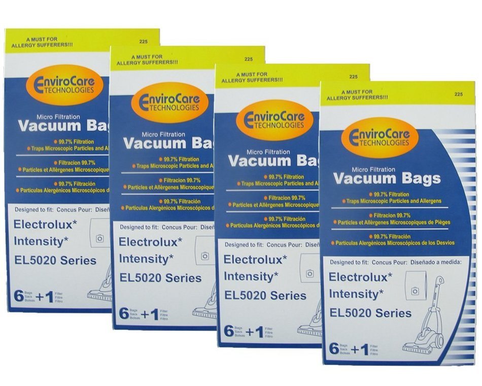 24 Electrolux Intensity EL5020 Series Mico Filtration EL206 A Bags & 4 Filter, Upright, Eureka Maxima Canister...