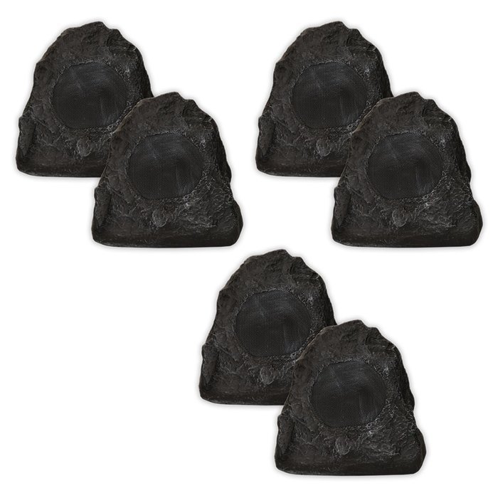Acoustic Audio G4RS Granite Rock Speakers 3 Pair Pack Outdoor Weatherproof