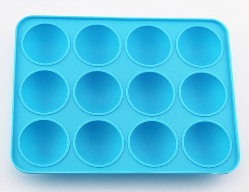 Cherryard 12 Cavity Silicone Lollipop Molds(Blue,1 Pair)