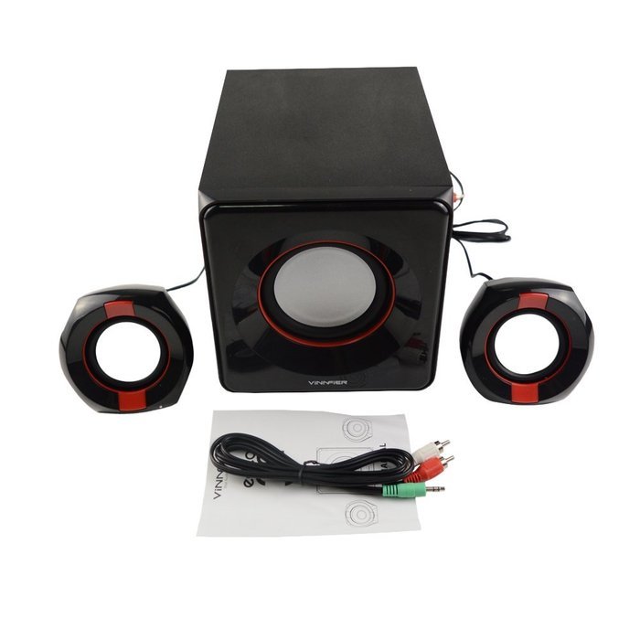 Yunmei JH2 Subwoofer 2.1 Speaker Sound System PC Home Desktop Stereo Audio speaker with radio supported SD card...