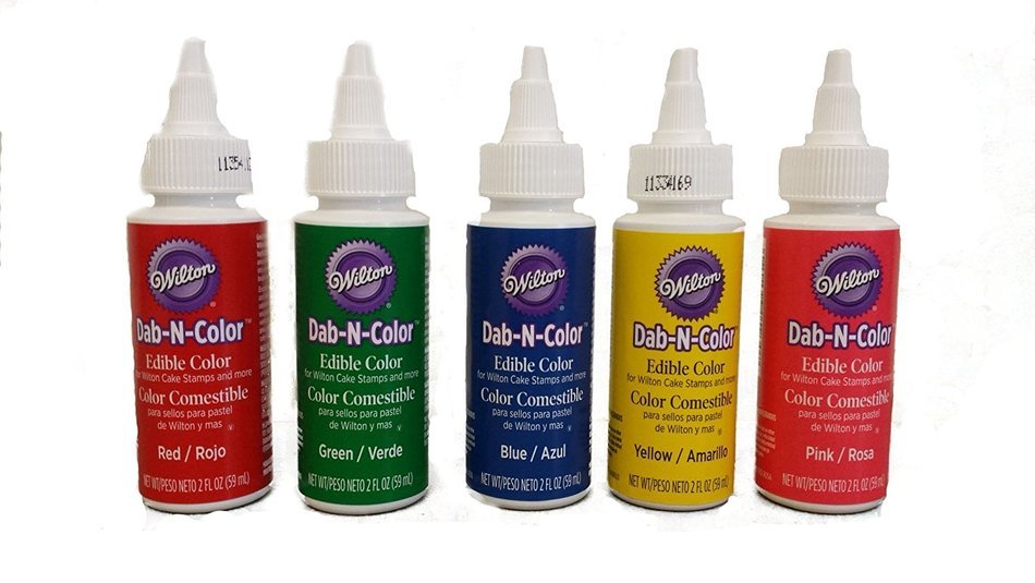 Wilton Dab N Color Edible Food Coloring Cake Decorating 5 Piece Set