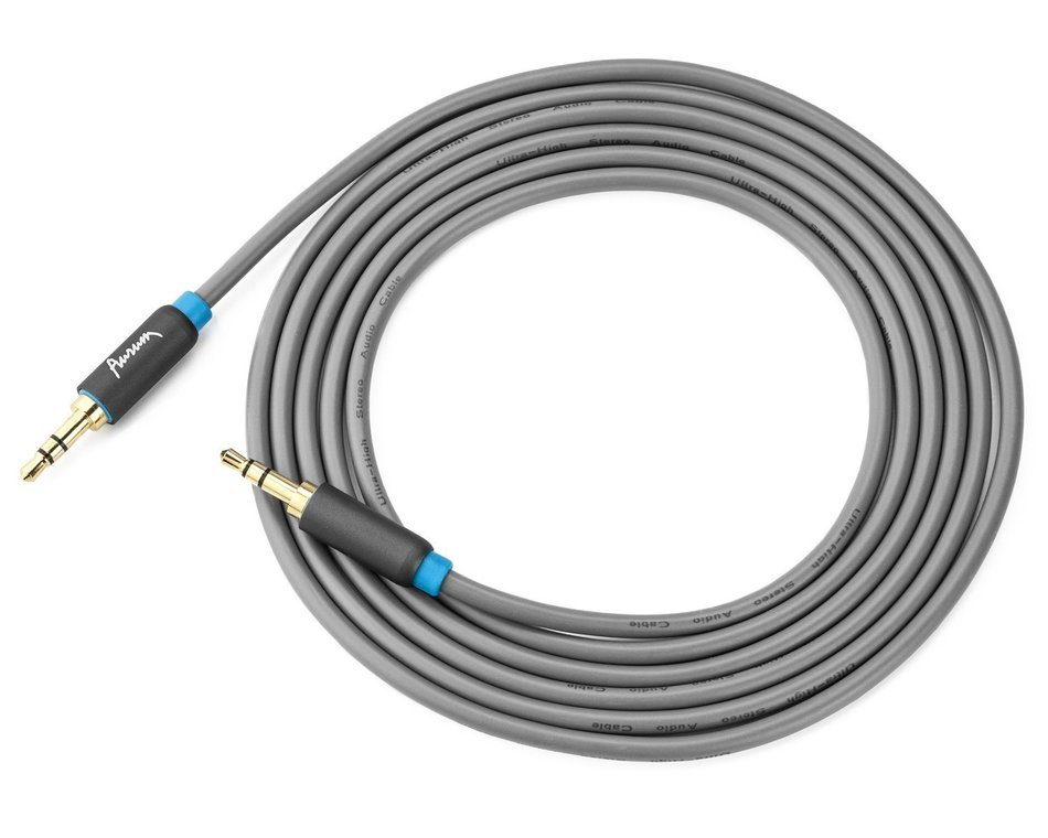 Aurum Cables Male to Male 3.5mm Universal 24K Gold Plated Auxiliary Audio Stereo Cable with 4 6.35mm Male to 3.5mm... N10