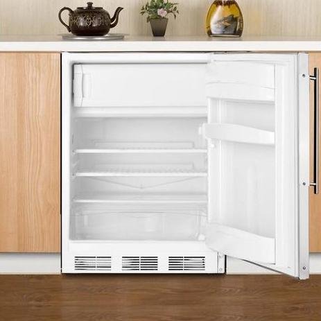 Summit AccuCold ALB-651 24" 5.1 cu.ft. ADA Compliant Built-in Capable Compact Refrigerator Cycle Defrost Zero...