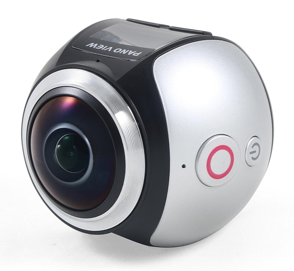 LZ 360 Panoramic DVR Wi-Fi Action Camera with Waterproof case and mounting accessories, - Ultra HD 2448P, 16M,...