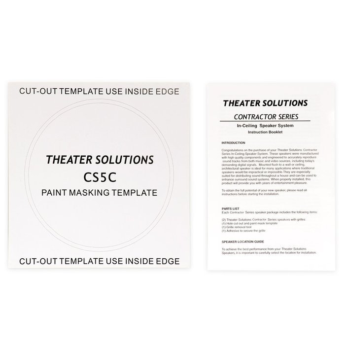 Theater Solutions CS5C In Ceiling Speakers Surround Sound Home Theater 3 Pair Pack 3CS5C N2