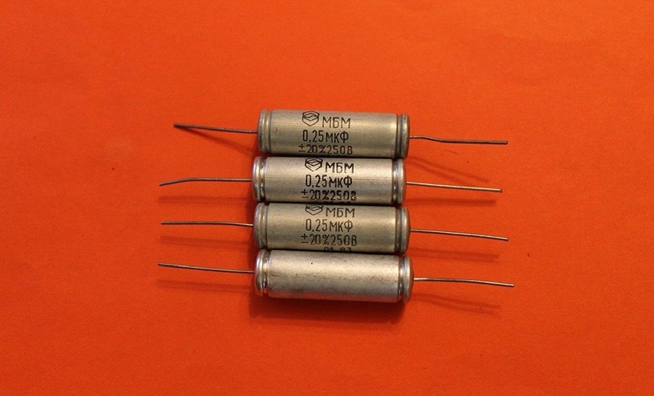 Capacitor Paper MBM 250V 0.25uF USSR 4 pcs