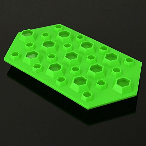 "3D Silicone Diamond Cube Ice Tray Mold Chocolate Mould (Green)" shopping N2