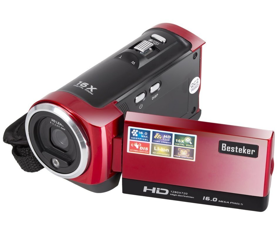 Camera Camcorders, Besteker Portable Digital Video Camcorder HD Max. 16.0 Megapixels 1280*720P DV 2.7 Inches TFT... N21