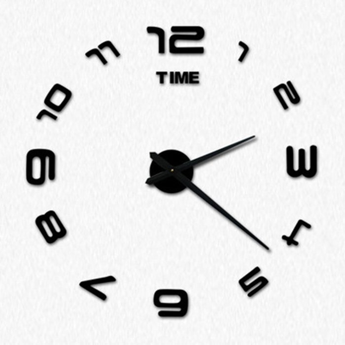 MuLuo Creative Numbers Wall Clock DIY Acrylic Mirror Wall Stickers Watches For Living room gold N3
