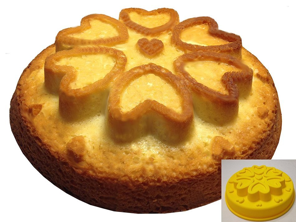 Sale: Polymerose Silicone Molds COMBO: Bundt, Two Layers Hearts Flower and Two Mouse Shaped Oven Mitts