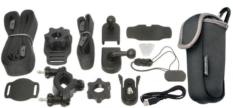 Polaroid XS100 Wi-Fi Extreme Edition HD 1080p 16MP Waterproof Sports Action Video Camera with Helmet & Bike Mounts... N3