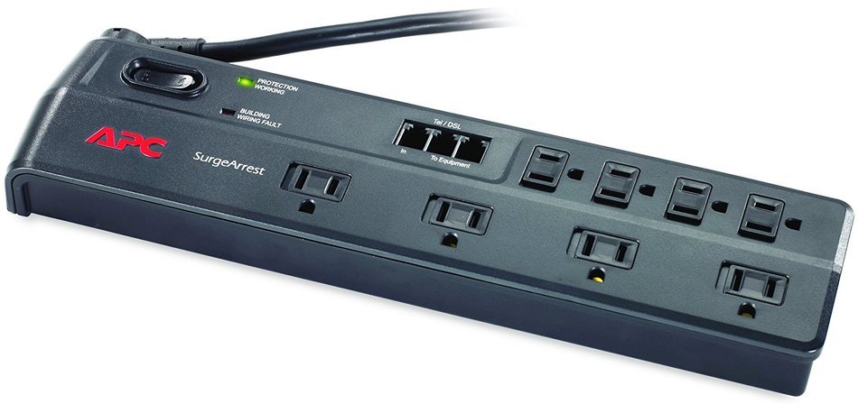 APC P8VT3 SurgeArrest 8-Outlet with Telephone and Coaxial Protection N9