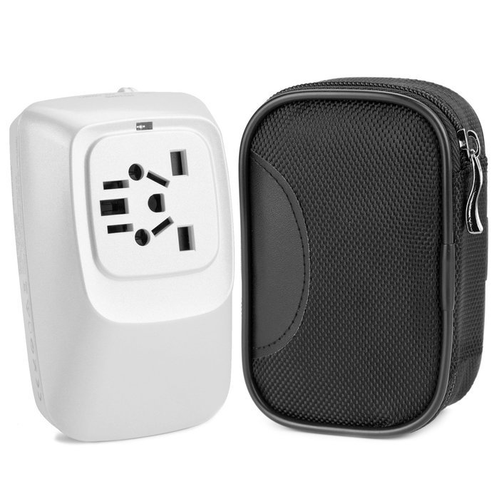 Yubi Power Dual Outlet Travel Adapter with 2 Universal Outlets - Built In Surge Protector and Neon Light Indicator... N4