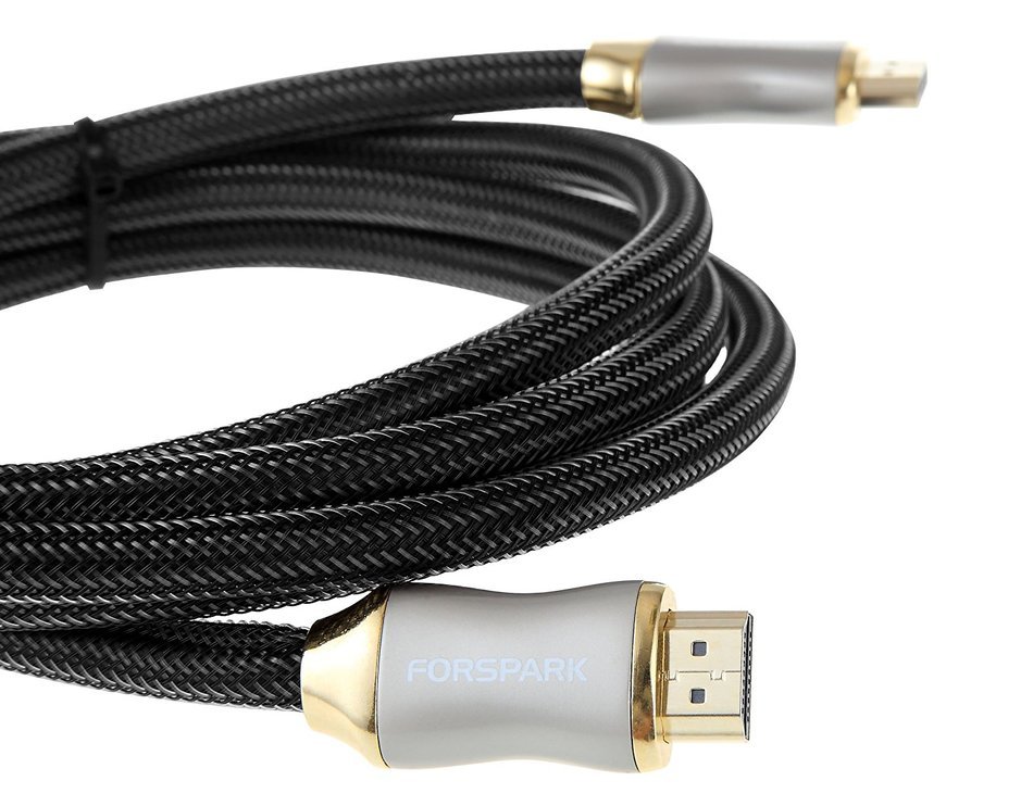 FORSPARK High Speed Ultra HDMI Cable 10Feet(3.1m) with Ethernet- 26AWG CL3 HDMI 1.4 - 2.0 Professional - 3D -4k... N5