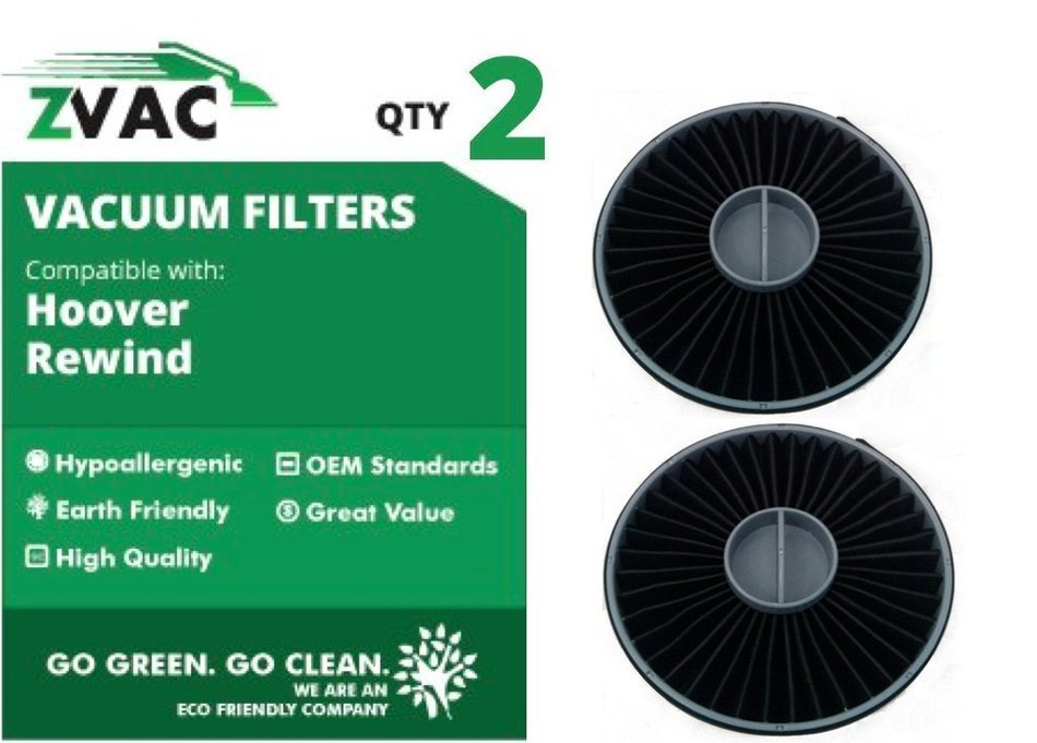 2 Hoover Elite Rewind Bagless Upright Exhaust Filter Assembly 59157014 Fits U5509-900, U5511-900, U5507-900, U5512...