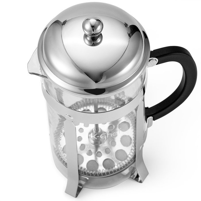 French Press, X-Chef 1000ml Heat Resistant Glass Coffee Press Tea Maker Pot with Stainless Steel Holder, Cozy... N3