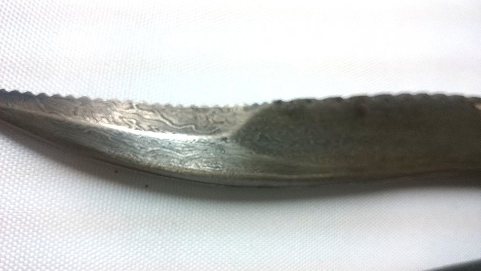 Hand made, Cretan , Damascus Knife, With Silver Carved, 180 Layers