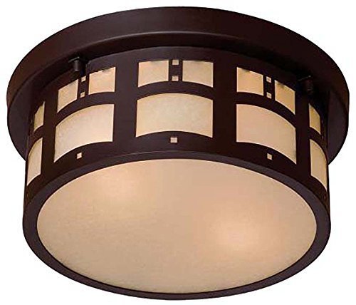 Minka Lavery 8729-A615B 2 Light Outdoor Flush Mount, Dorian Bronze by Minka Lavery