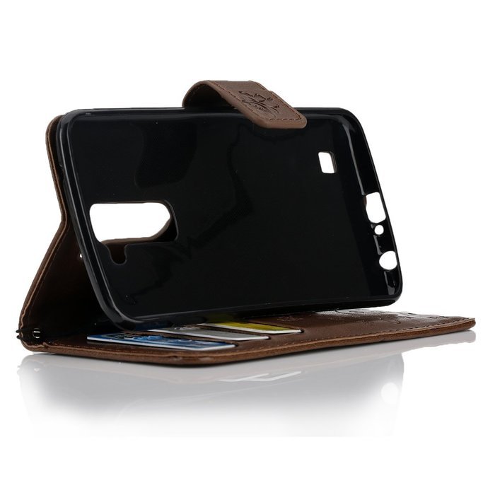 LG K10 Case, LG K10 Wallet Case,PHEZEN Cute Bear Don't Touch My Phone Design PU Leather Wallet Case Stand Flip... N145
