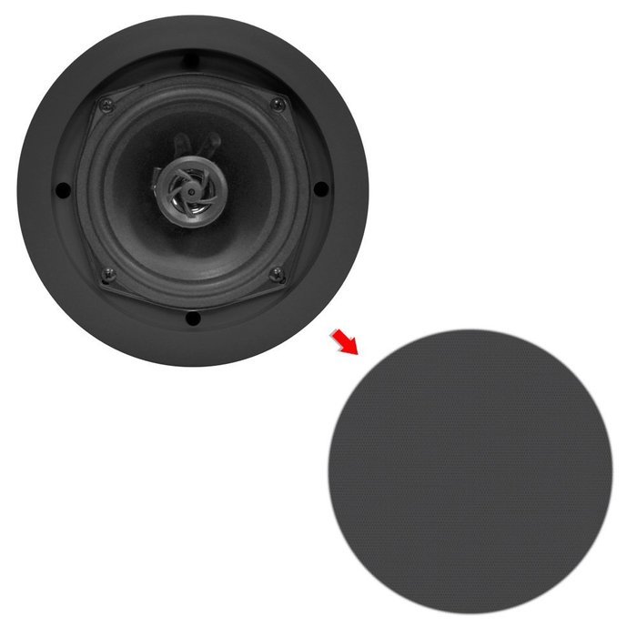 Pyle PDIC81RDSL In-Wall / In-Ceiling Dual 8-inch Speaker System, 2-Way, Flush Mount, Silver (Pair) N3