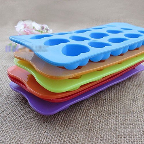Lariy 15 grid safe Silica gel Heart-shaped mold DIY Chocolate party cake Baking mold N3