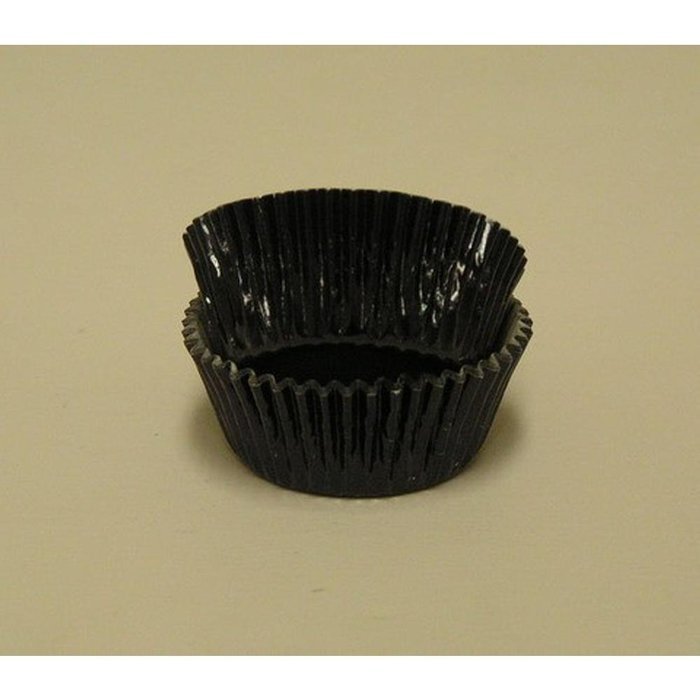 500pc Mini Size Black Foil Baking Cup With Greasepoof Liner