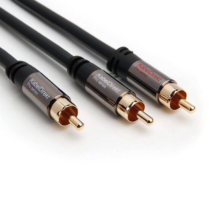 KabelDirekt (15 feet) 1 x RCA Male to 2 x RCA Male Subwoofer / Y - RCA / Digital Audio Cable - PRO Series N4
