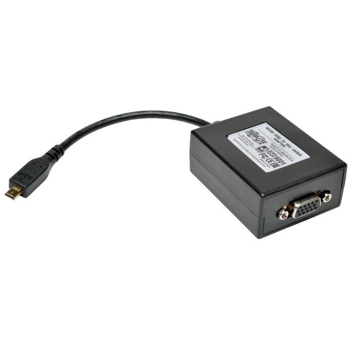 Tripp Lite 6-in HDMI to VGA with Audio Converter Adapter for Chromebook Laptop Desktop PC, 1920x1200/1080P, 6"... N3