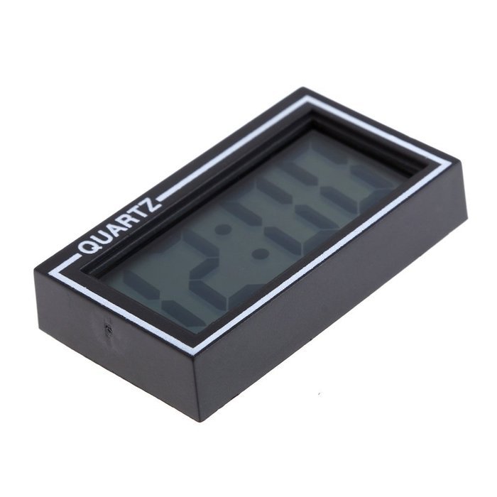 Vktech Mini Digital LCD Auto Car Truck Dashboard Date Time Calendar Clock Black