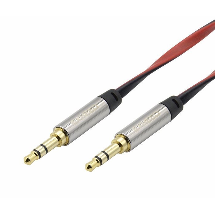 Flat Tangle Free Aux Cable (3 Pack) - 3.5 mm Auxiliary Audio Cable (3ft/6ft/10ft) - Gold Plated Connectors with... N12