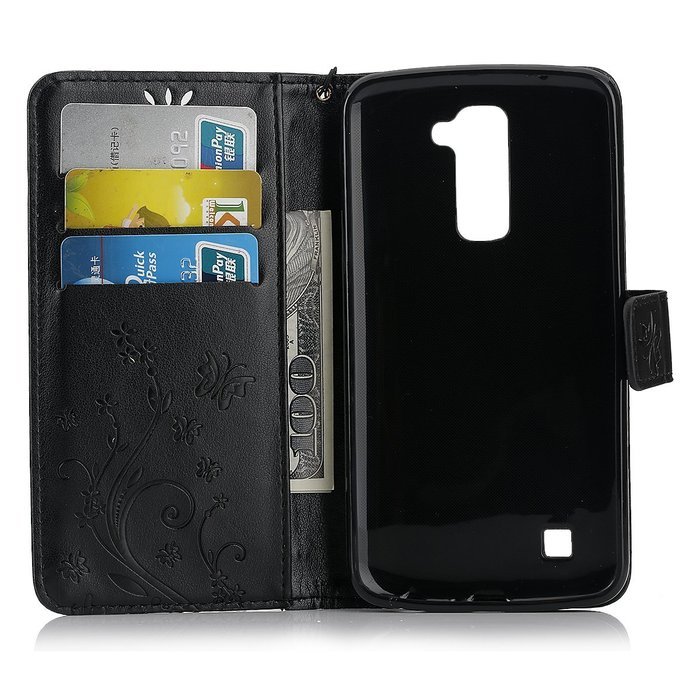 LG K10 Case, LG K10 Wallet Case,PHEZEN Cute Bear Don't Touch My Phone Design PU Leather Wallet Case Stand Flip... N177