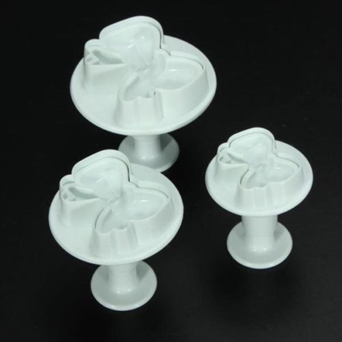 Cake & Cookie Cutters 3PCS Bowknot Cake Decorating Fondant Icing Plunger Cutter Tools N2