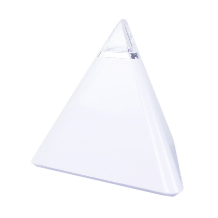 A-szcxtop LED 7 Color Changing Triangle Pyramid Digital Music Alarm Clock