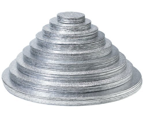 Round Silver Cake Boards - Round Silver Cake Boards 14", package of 6