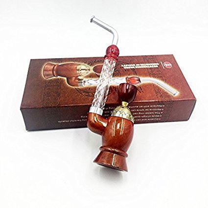 Tobacco Pipe Lobular Ebony Smoking Pipe 200 Mm Filter Core of Exquisite Hookah N2