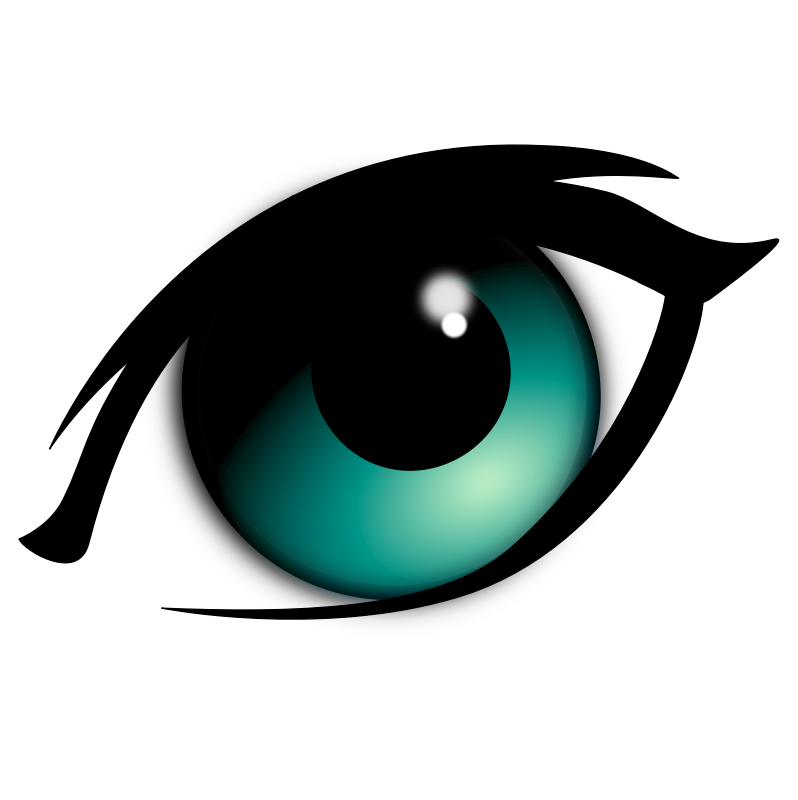 Green blue eye as a clipart free image download