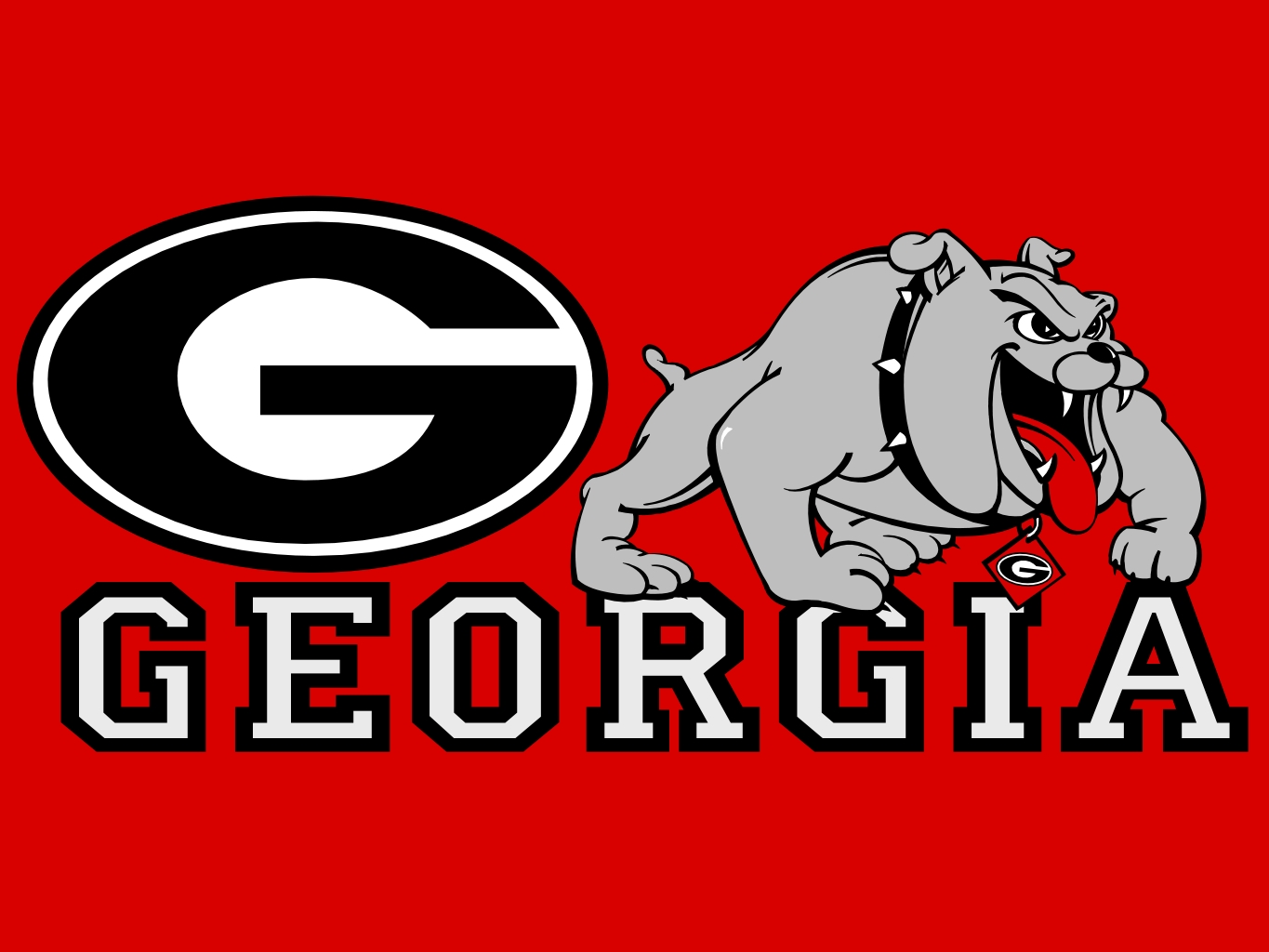 Georgia Bulldogs G Logo Drawing Free Image Download