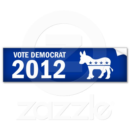 Vote Democratic Bumper Sticker Free Image Download