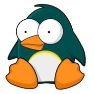 Cute Cartoon Penguin as a graphic illustration