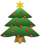 Christmas Tree Outline Clip Art drawing