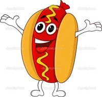 Hot Dog Cartoon Characters