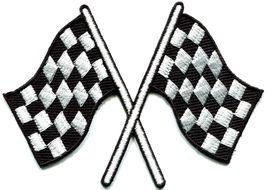 Checkered race flags clipart