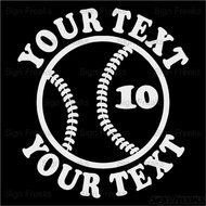 Softball Window Decals